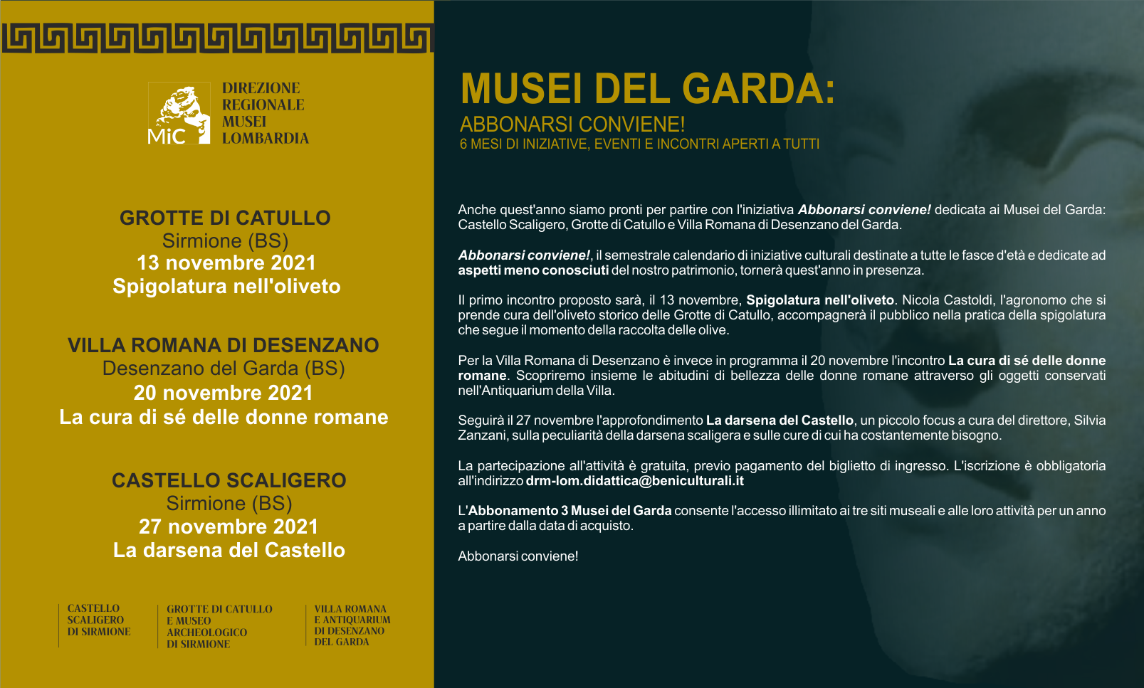 Musei del Garda: Abbonarsi conviene! - Novembre 2021